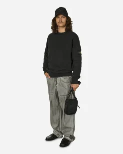 Stone Island Sweatshirts^Arm Pocket Crewneck Sweatshirt Black