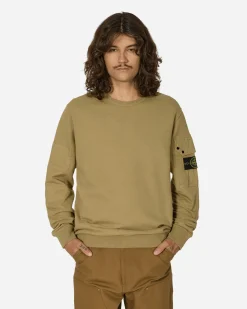 Stone Island Sweatshirts^Arm Pocket Crewneck Sweatshirt Biscuit