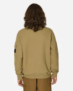Stone Island Sweatshirts^Arm Pocket Crewneck Sweatshirt Biscuit
