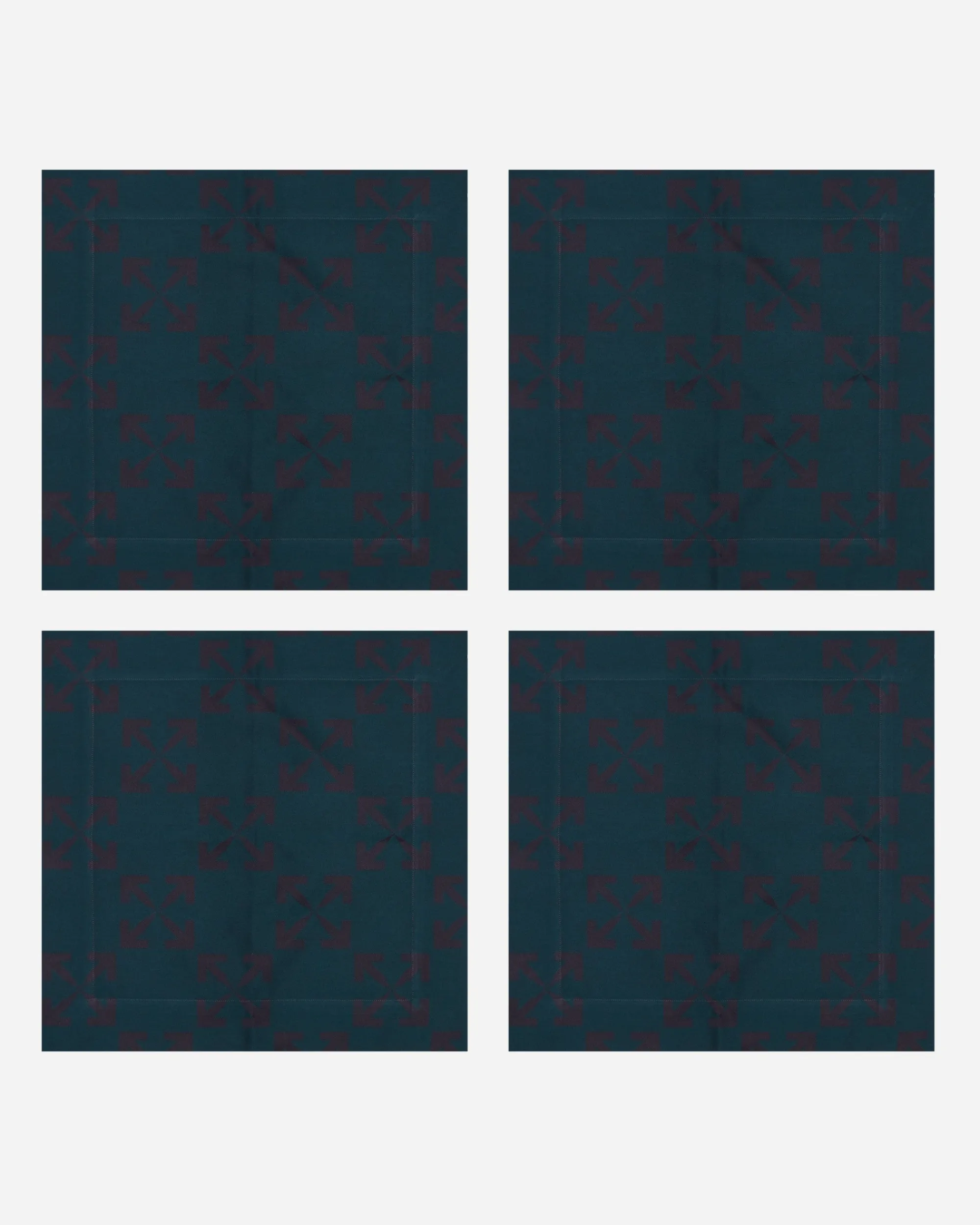 Off-White Textile^Arrow Napkin Set Blue