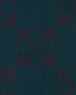 Off-White Textile^Arrow Table Mat Set Blue
