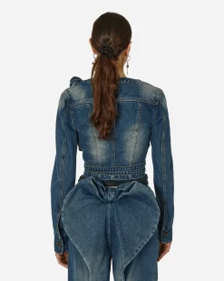 MARRKNULL Coats And Jackets^Asymmetric Denim Jacket Blue