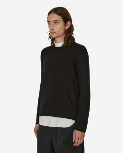Comme Des Garçons Black Knitwear^Asymmetric Pullover Black