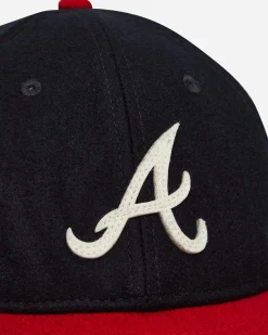 New Era Hats|Hats^Atlanta Braves Heritage Series Retro Crown 9FIFTY Strapback Cap Navy