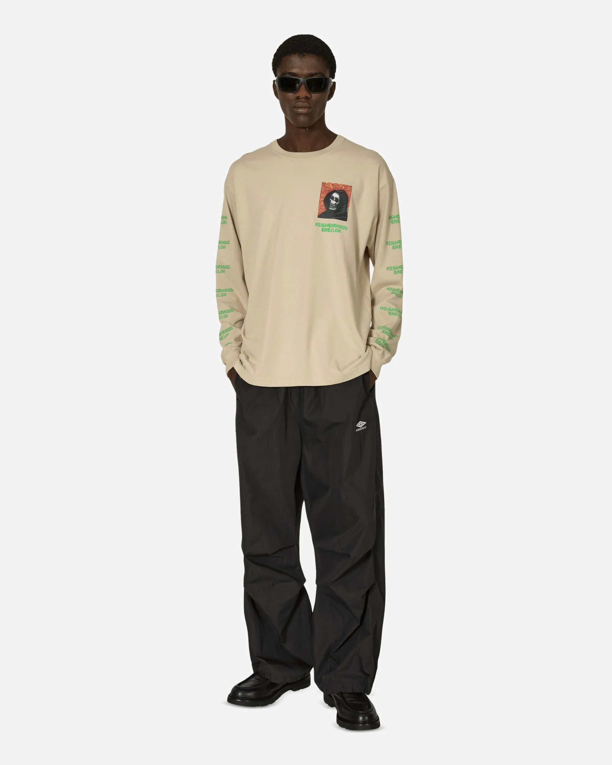 Neighborhood T-Shirts^Babylon LS-2 Longsleeve T-Shirt Beige