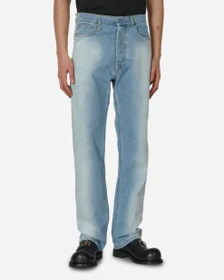 Random Identities Pants^Back Cut Denim Pants Blue