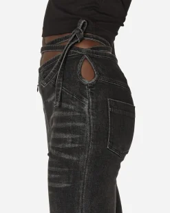 MARRKNULL Pants^Bandage Jeans Black