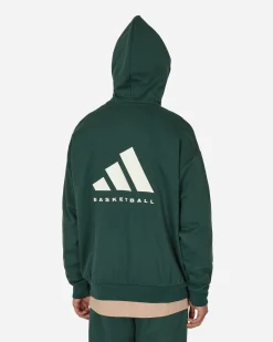 adidas Sweatshirts^Basketball Hooded Sweatshirt Mineral Green