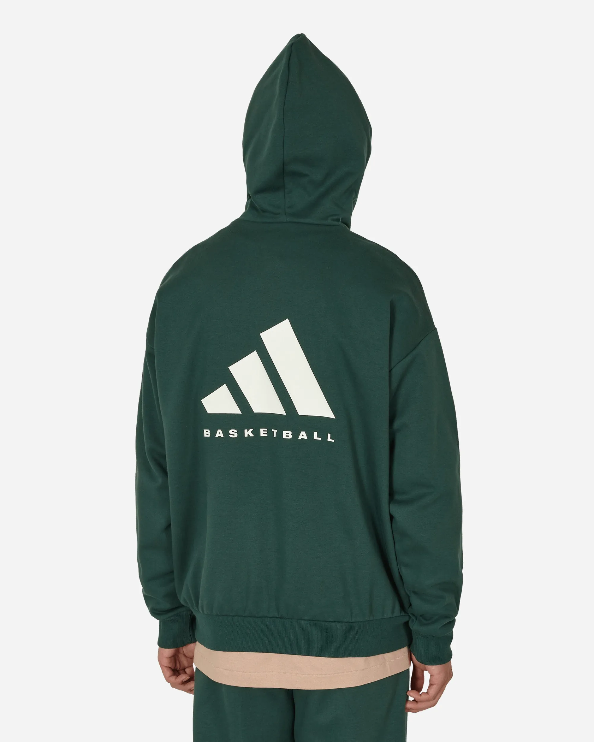 adidas Sweatshirts^Basketball Hooded Sweatshirt Mineral Green