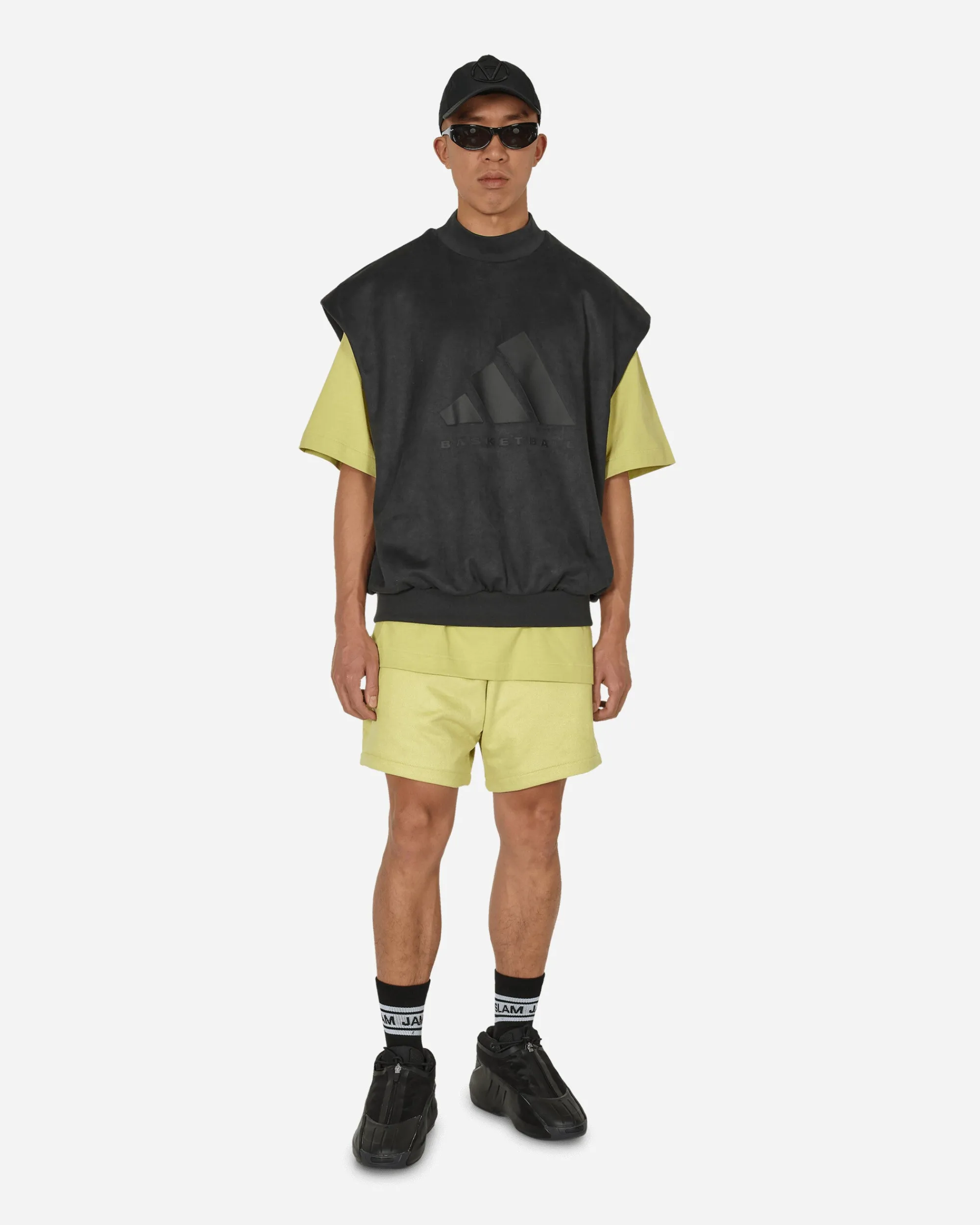 adidas Sweatshirts^Basketball Sueded Sleeveless Sweatshirt Carbon