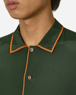 Bode Shirts^Beaded Paddock Sampler Short Sleeve Shirt Green