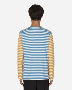 Comme Des Garçons Play T-Shirts^Bi-Color Stripe Longsleeve T-Shirt Blue