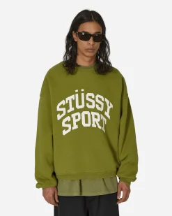 Stüssy Sweatshirts^Big Crackle Sport Crewneck Sweatshirt Green