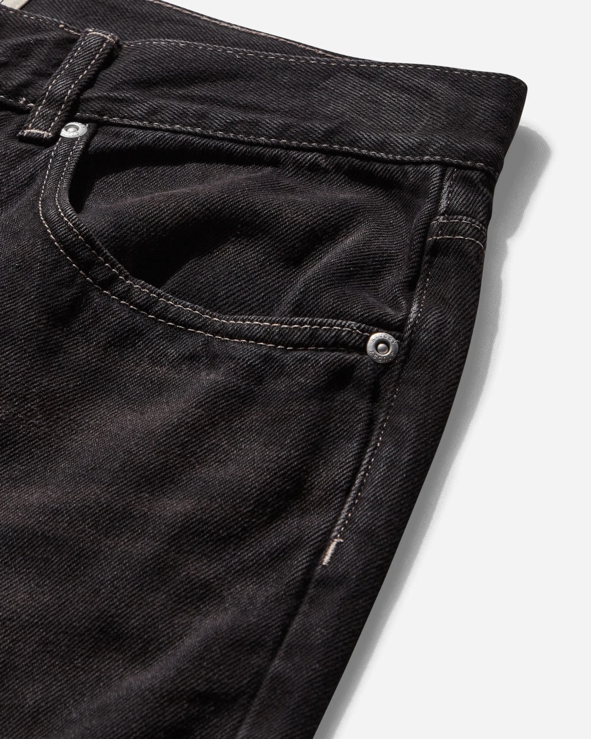 Stüssy Pants^Big Ol' Jeans Vintage Wash Denim Black