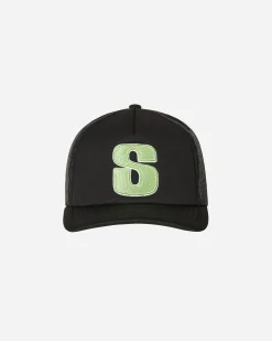 Stüssy Hats|Hats^Big S Trucker Cap Black