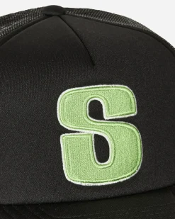 Stüssy Hats|Hats^Big S Trucker Cap Black