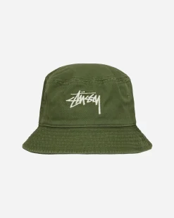 Stüssy Hats|Hats^Big Stock Bucket Hat Olive