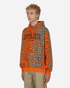 Awake NY Sweatshirts^Block Logo Hooded Sweatshirt Orange