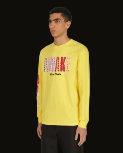 Awake NY T-Shirts^Bloom Logo Longsleeve T-Shirt Yellow