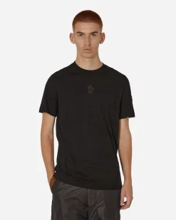 Moncler T-Shirts^Born To Protect Logo T-Shirt Black