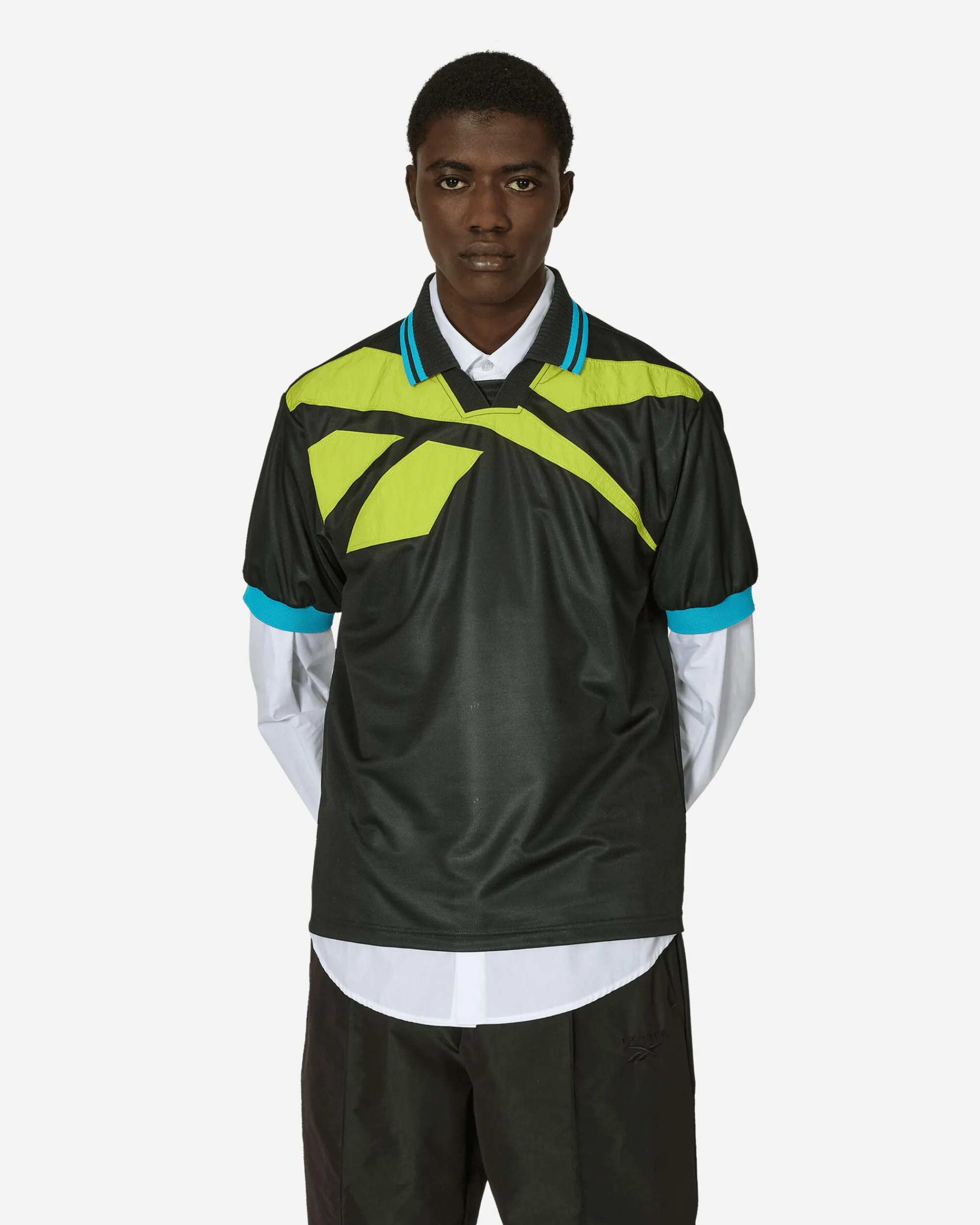 Reebok T-Shirts^Botter Vector Layered Polo Shirt Black / Acid Yellow