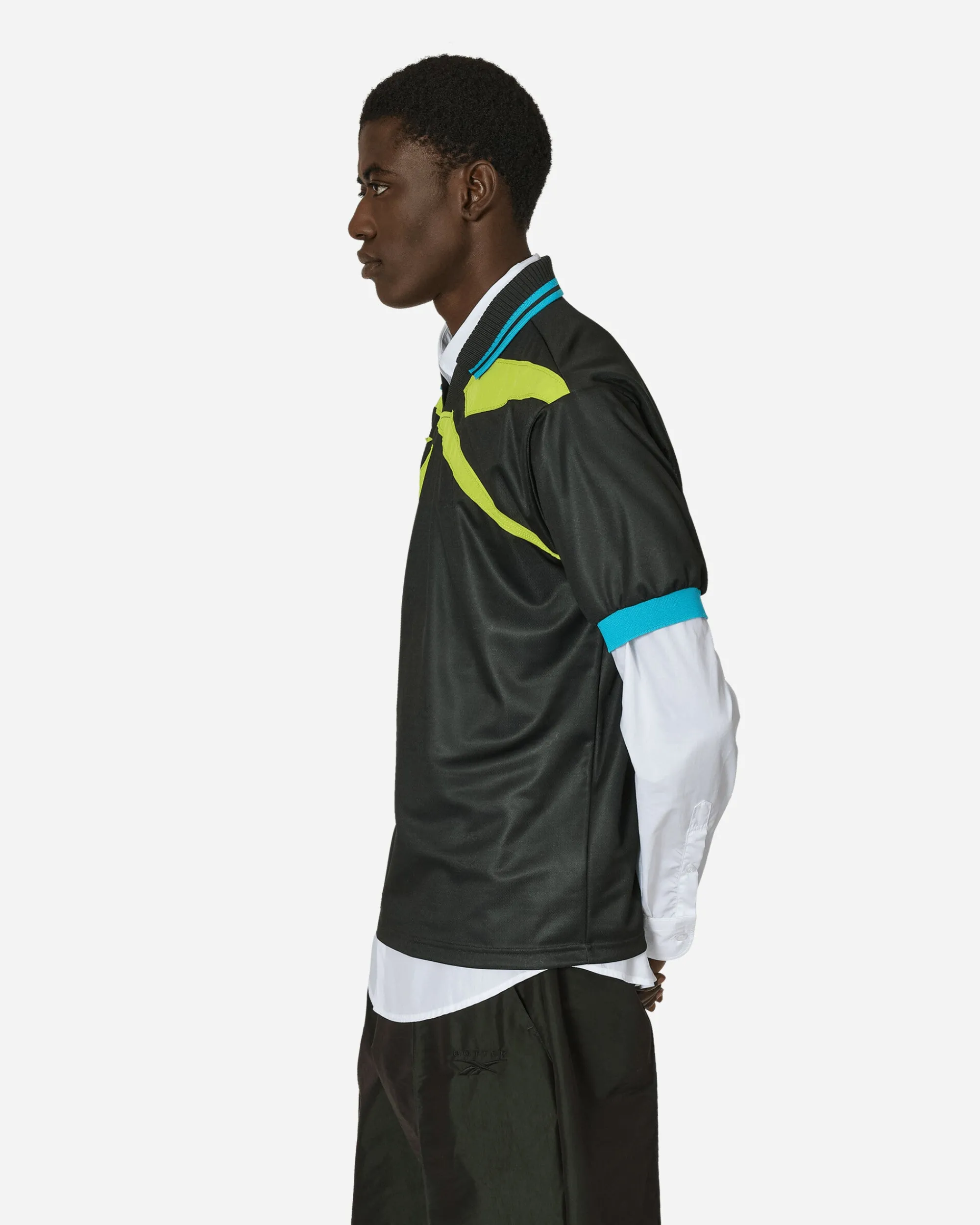 Reebok T-Shirts^Botter Vector Layered Polo Shirt Black / Acid Yellow