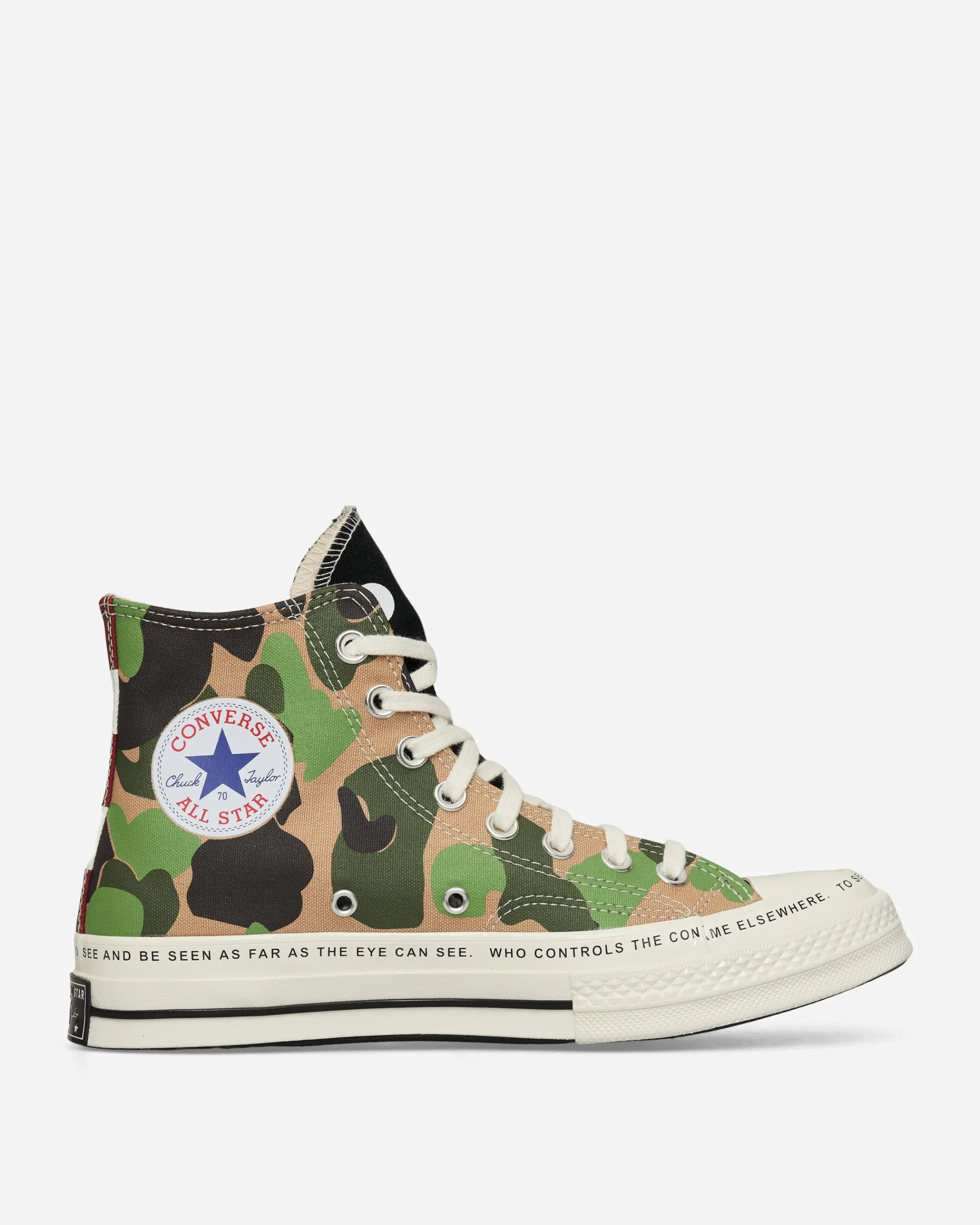 Converse Sneakers·High|Sneakers^Brain Dead Chuck 70 Sneakers Egret / Black / Multi