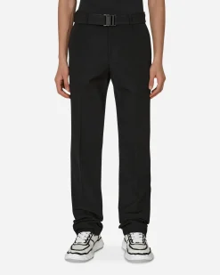 Off-White Pants^Buckle Dry Wool Slim Pants Black