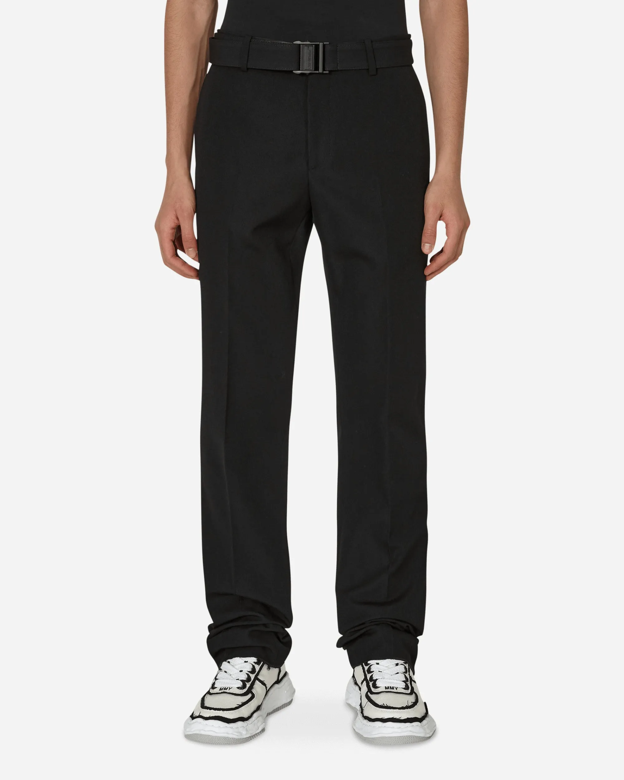 Off-White Pants^Buckle Dry Wool Slim Pants Black