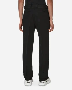Off-White Pants^Buckle Dry Wool Slim Pants Black