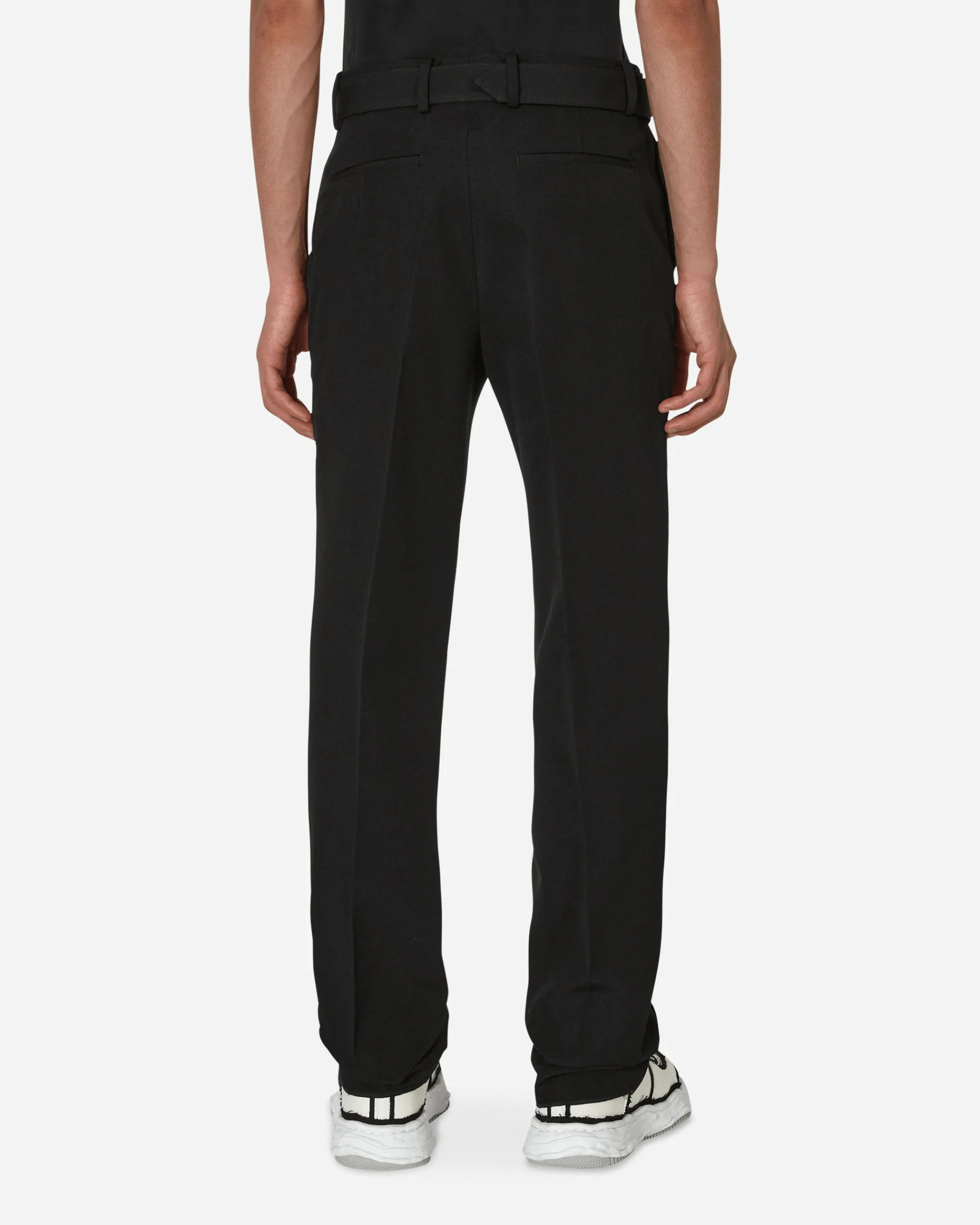 Off-White Pants^Buckle Dry Wool Slim Pants Black