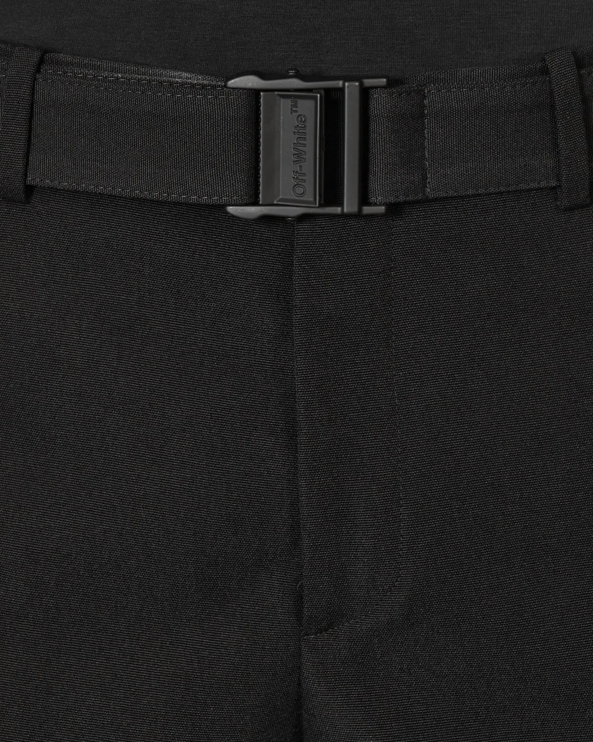Off-White Pants^Buckle Dry Wool Slim Pants Black