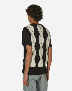 Awake NY Knitwear^Cable Sweater Vest Black / White