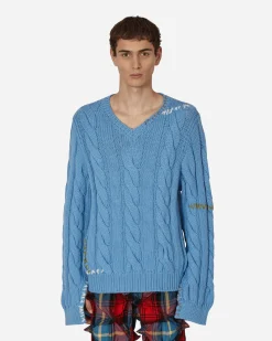Marni Knitwear^Cable-Knit Sweater Blue