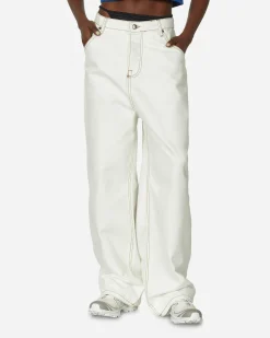 Nii Hai Pants^Canvas Baggy Jeans Cream