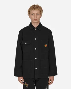Sky High Farm Coats And Jackets^Canvas Embroidered Workwear Chore Coat Black