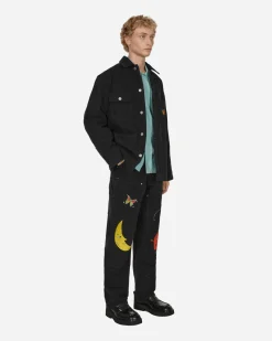 Sky High Farm Coats And Jackets^Canvas Embroidered Workwear Chore Coat Black