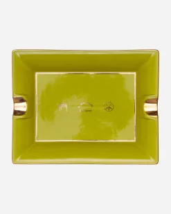 Mister Green High Times^Ceramic Logo Ashtray Green
