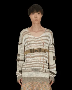 Vitelli Knitwear^Chaga Reverse Logo Stitch Sweater Multicolor