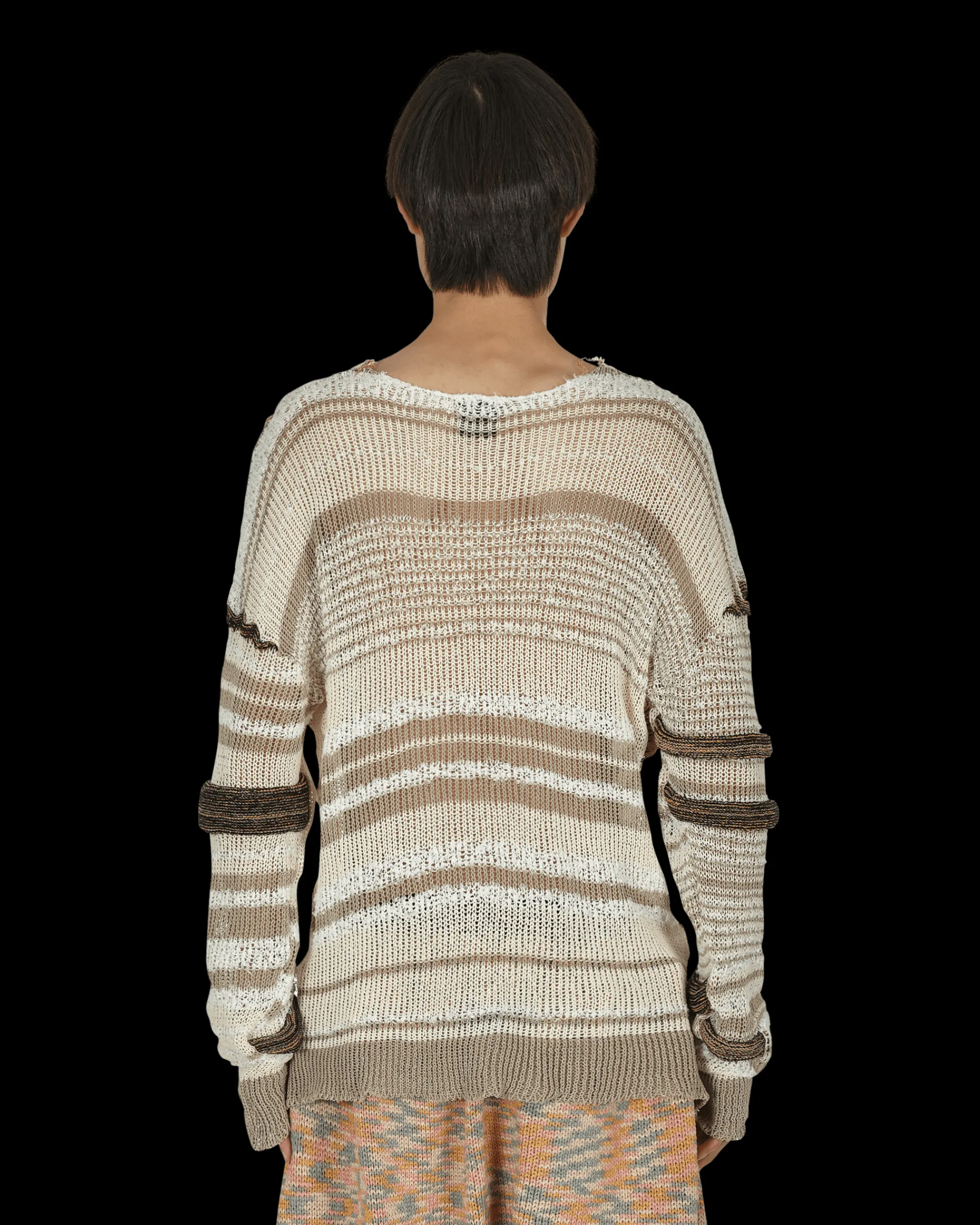 Vitelli Knitwear^Chaga Reverse Logo Stitch Sweater Multicolor