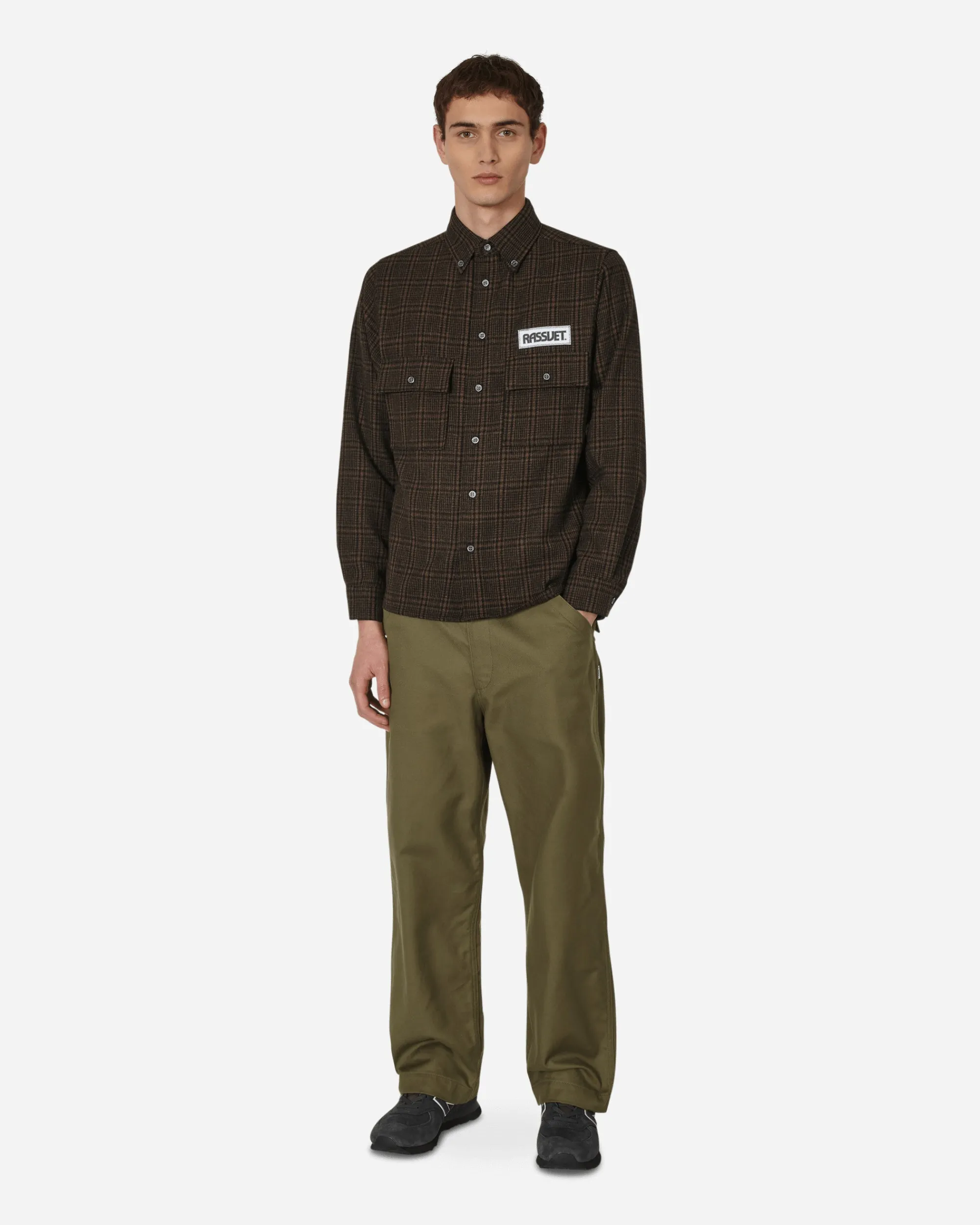 Paccbet Shirts^Checked Two Pocket Shirt Brown