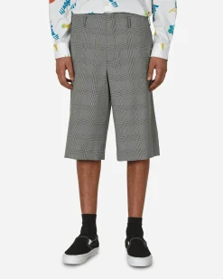 Comme Des Garçons Homme Plus Shorts^Checked Wool Shorts Black / Natural