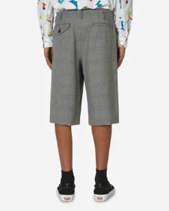 Comme Des Garçons Homme Plus Shorts^Checked Wool Shorts Black / Natural