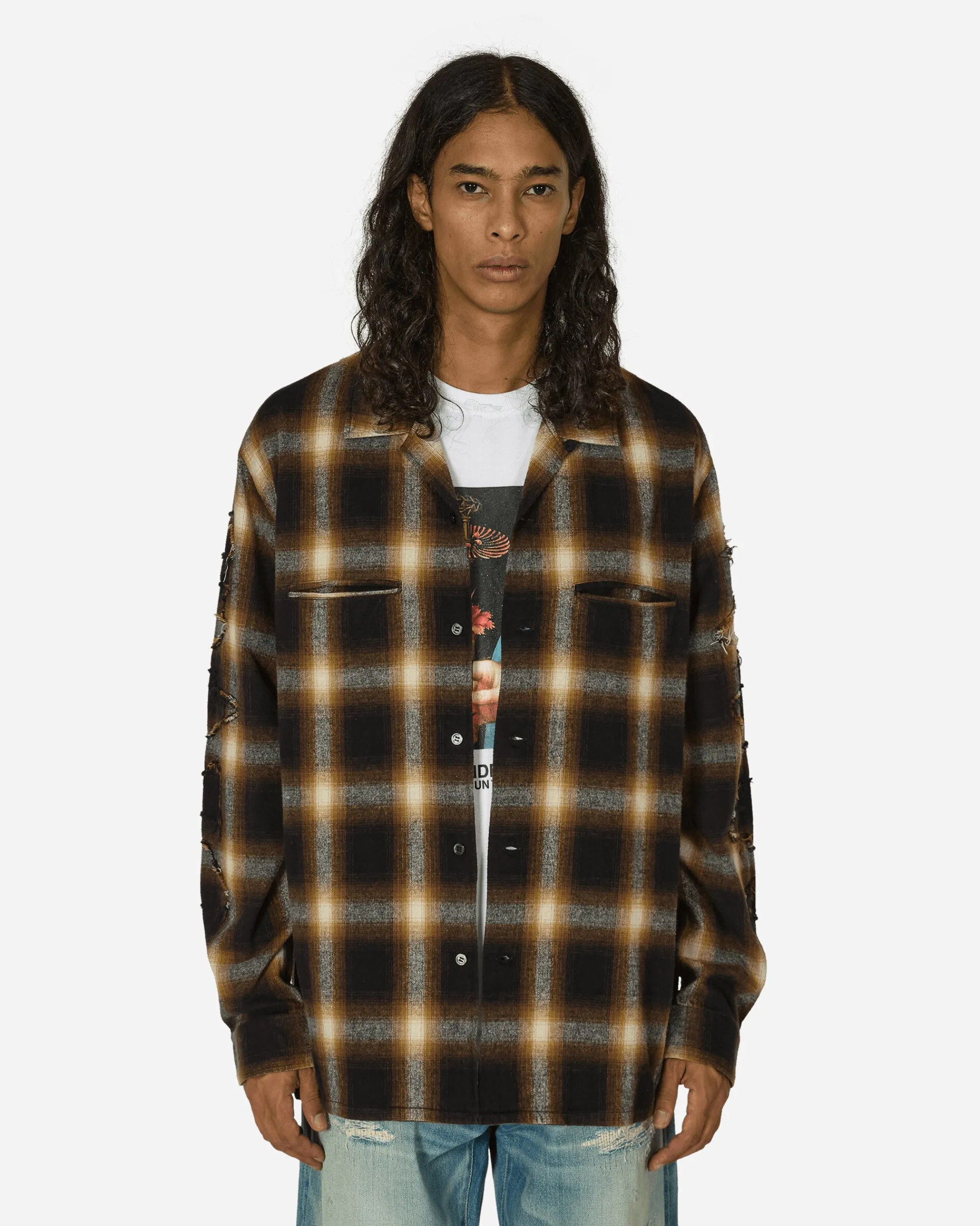 Undercover Shirts^Checkered Shirt Brown