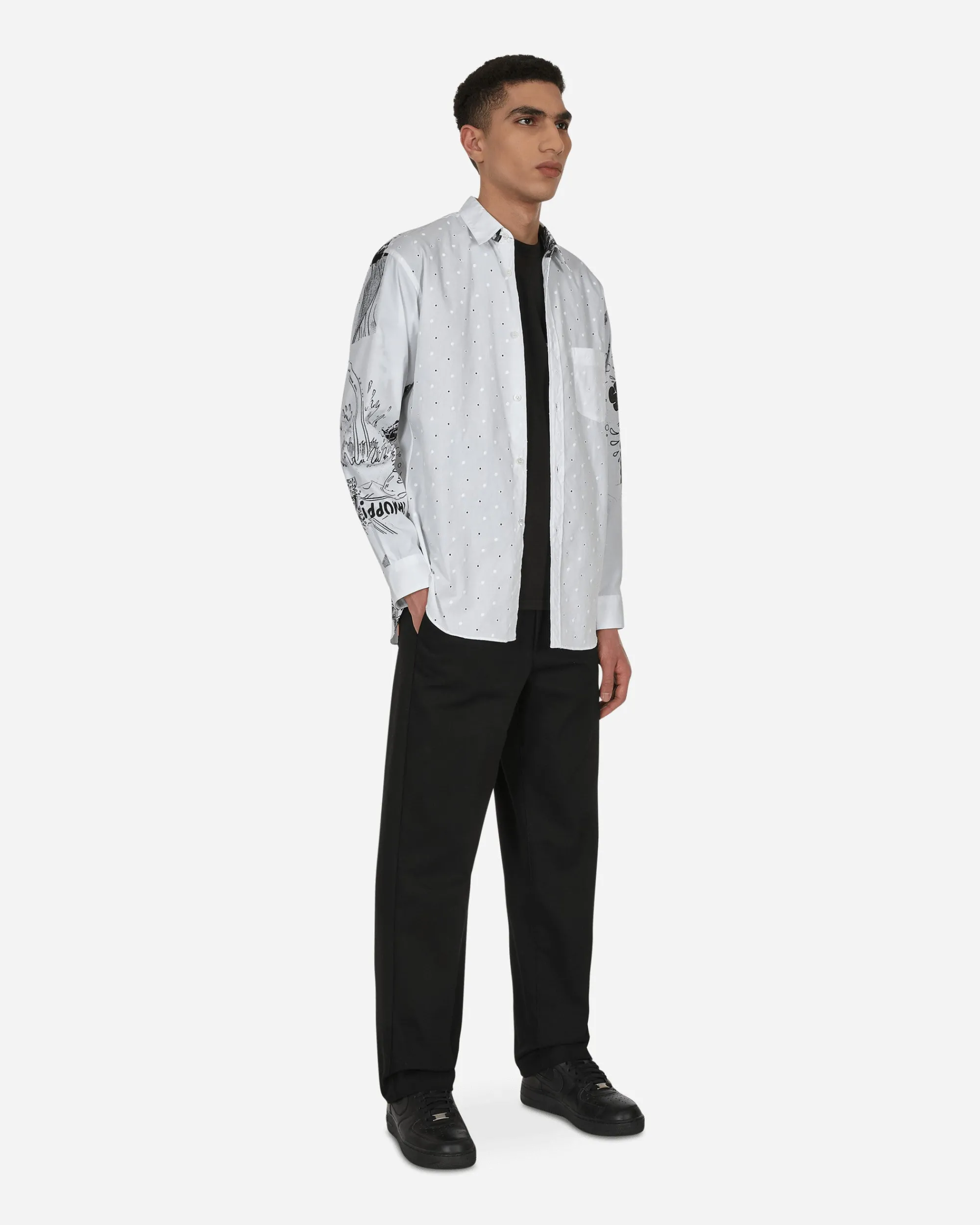 Comme Des Garçons Shirt Shirts^Christian Marclay Printed Shirt White