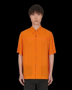 Dries Van Noten Shirts^Clasen Embroidered Shirt Orange