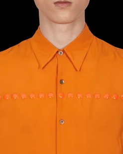Dries Van Noten Shirts^Clasen Embroidered Shirt Orange