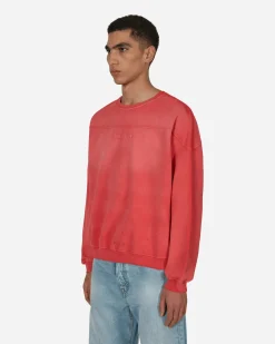 Guess USA Sweatshirts^Classic Logo Crewneck Sweatshirt Red