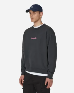Capsule Sweatshirts^Classic Logo Crewneck Sweatshirt Washed Black