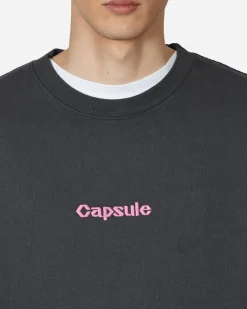 Capsule Sweatshirts^Classic Logo Crewneck Sweatshirt Washed Black